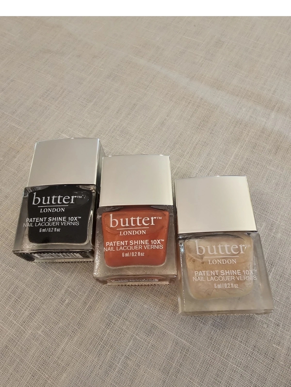 butter LONDON Nail Lacquer Trio - Black, Rust, Pearl